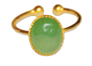Bague plaqué or et aventurine