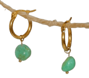 Boucles d'oreilles chrysoprase