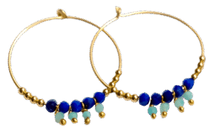 Boucles d’oreilles lapis-lazuli et amazonite