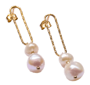 Boucles d’oreilles plaqué or et perles d’eau douce