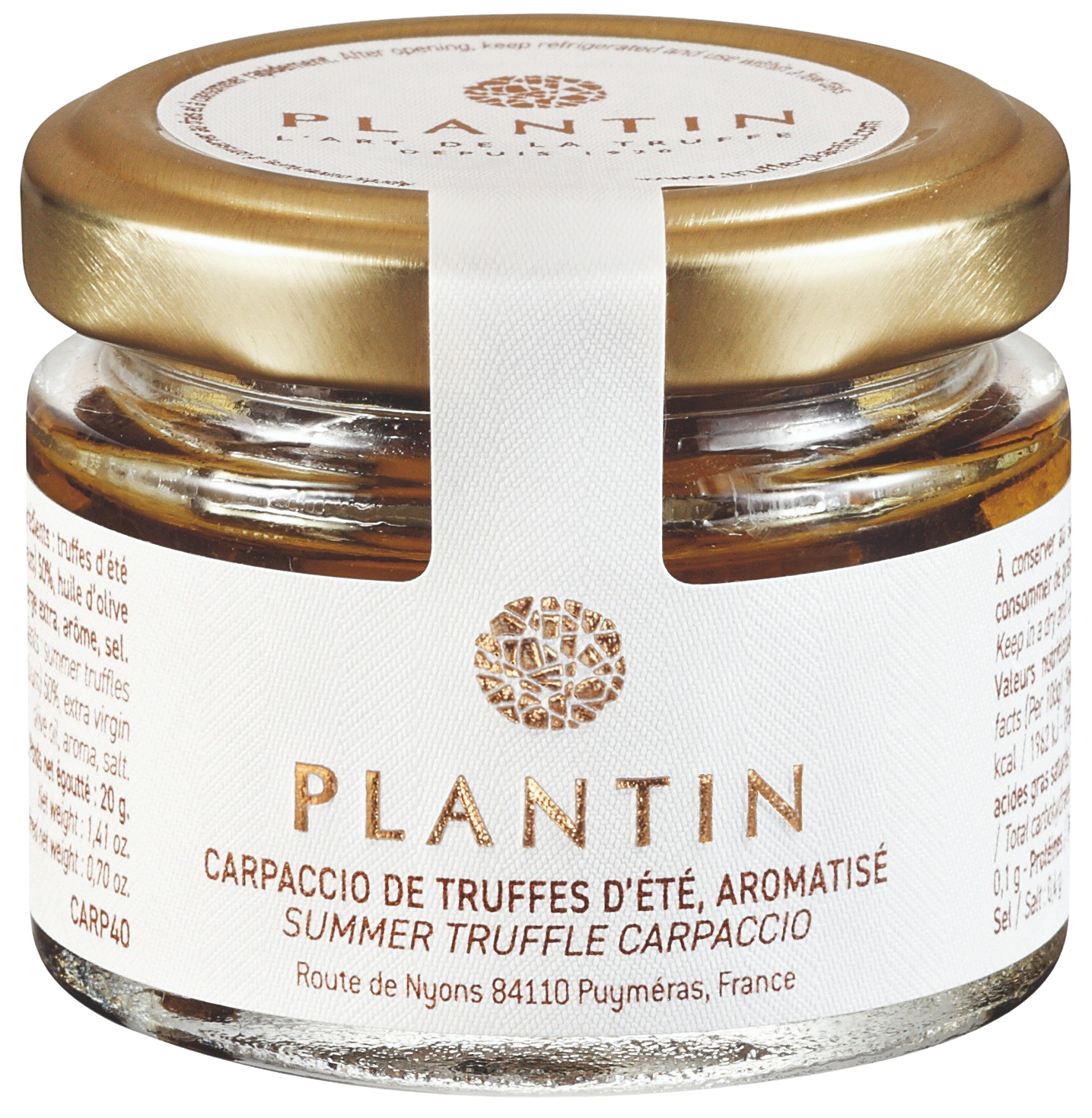 Carpaccio de truffes d'été, aromatisé