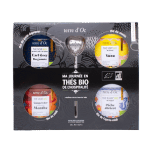 Coffret 4 thés de la journée  + cuillère filtre à thé