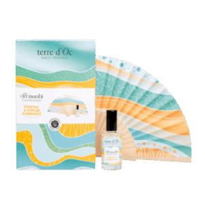 Coffret éventail et  parfum d'ambiance fleur de monoï Ori Maohi  50ml