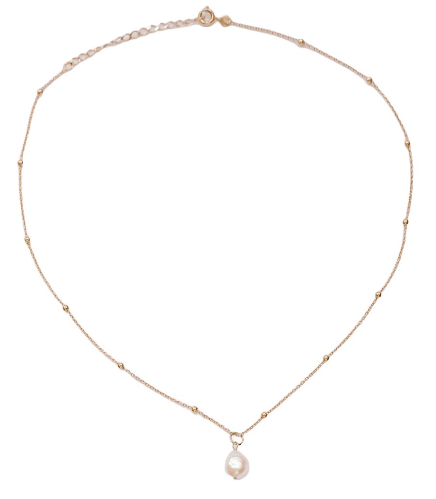 Collier plaqué or et perle d’eau douce