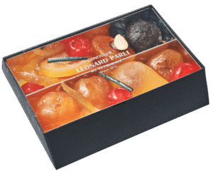 Étui Fruits Confits asortis - 250g Étui Fruits Confits assortis - 250g