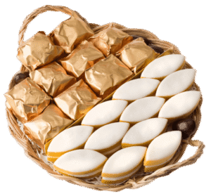 Plateau Calissons & Marrons Glacés - 420g - Ø 20cm