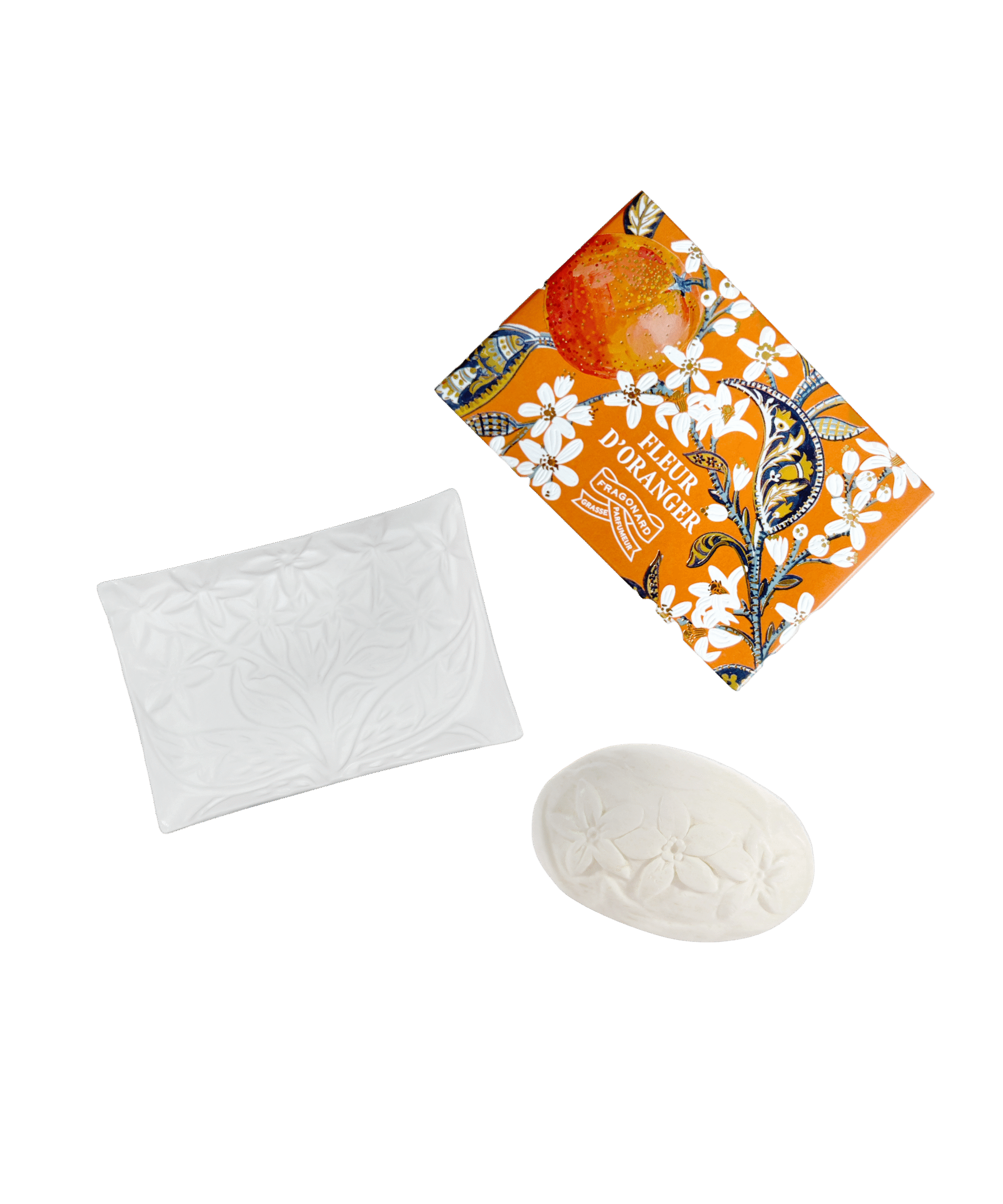 Savon 150g + porte savon fleur d'oranger