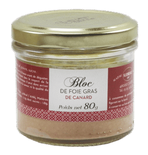 Bloc de foie gras de canard bocal