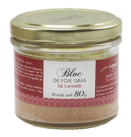Bloc de foie gras de canard bocal