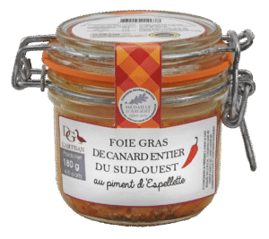 Foie gras de canard entier au piment d’espelette, IGP Sud-Ouest - 180 g