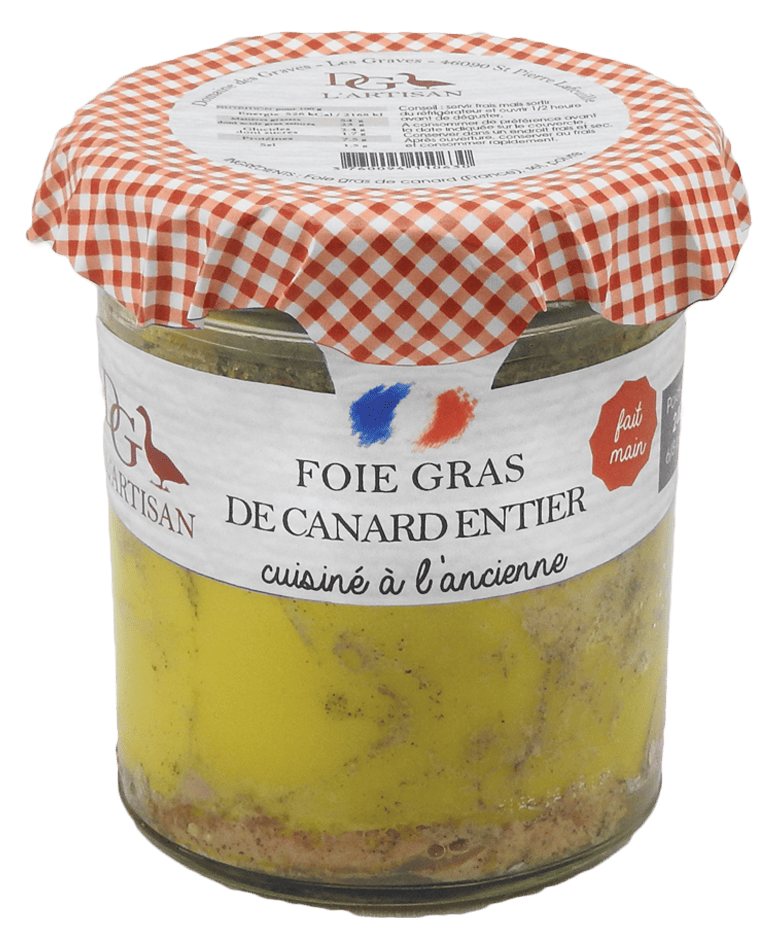 Foie gras de canard entier en conserve cuisiné à l'ancienne - 240 g