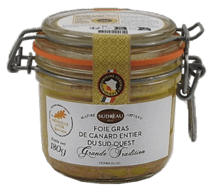 Foie gras de canard entier du sud-ouest grande tradition Montbazillac bocal - 180g