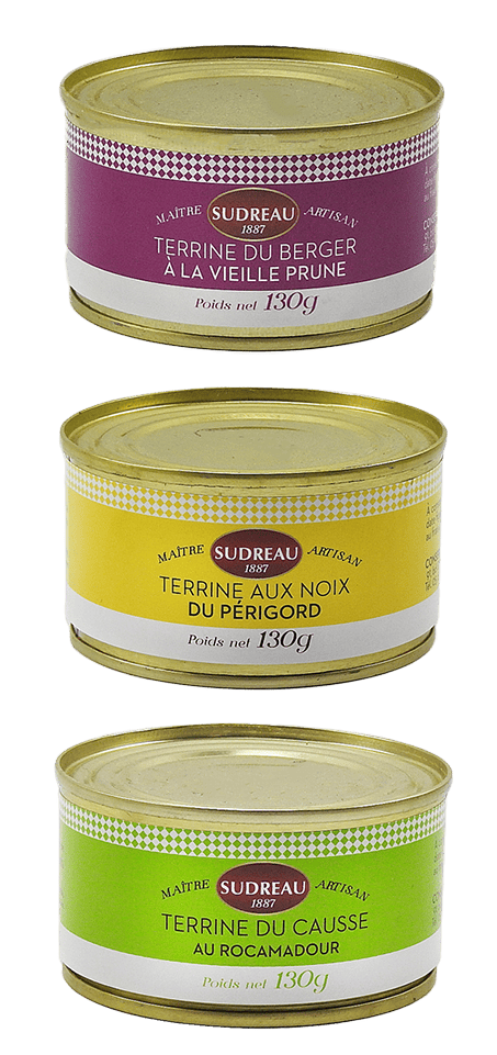 Lot de 3 terrines - 3x130 g