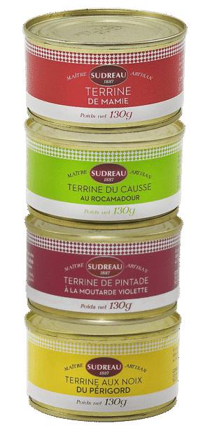 Lot de 4 terrines - 4x130 g