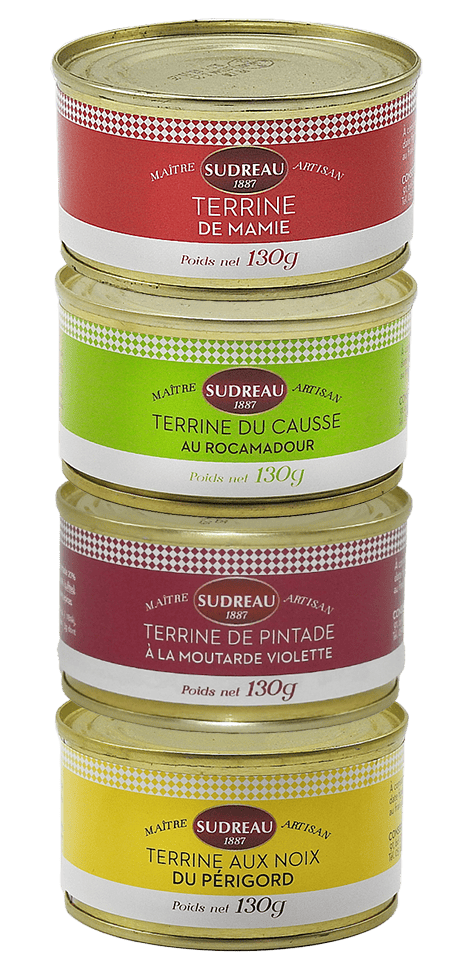 Lot de 4 terrines - 4x130 g