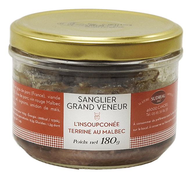 Terrine de sanglier grand veneur au Malbec bocal - 180g
